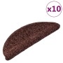 Stair mats 10 units brown 56x17x3 cm by vidaXL, Stair mats - Ref: Foro24-149805, Price: 46,79 €, Discount: %