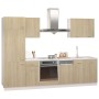 Küchenmöbel-Set 7-teilig Holzwerkstoff Eiche von vidaXL, Küchenschränke - Ref: Foro24-3067634, Preis: 498,99 €, Rabatt: %