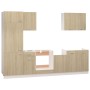 Küchenmöbel-Set 7-teilig Holzwerkstoff Eiche von vidaXL, Küchenschränke - Ref: Foro24-3067634, Preis: 498,99 €, Rabatt: %