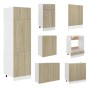 Küchenmöbel-Set 7-teilig Holzwerkstoff Eiche von vidaXL, Küchenschränke - Ref: Foro24-3067634, Preis: 498,99 €, Rabatt: %