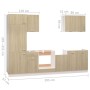 Küchenmöbel-Set 7-teilig Holzwerkstoff Eiche von vidaXL, Küchenschränke - Ref: Foro24-3067634, Preis: 498,99 €, Rabatt: %