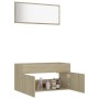 Set de muebles de baño 2 pzas contrachapada color roble Sonoma de vidaXL, Muebles de baño - Ref: Foro24-804803, Precio: 85,95...