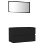 Black plywood 2-piece bathroom furniture set by vidaXL, Bathroom furniture - Ref: Foro24-804882, Price: 65,33 €, Discount: %