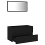 Black plywood 2-piece bathroom furniture set by vidaXL, Bathroom furniture - Ref: Foro24-804882, Price: 65,33 €, Discount: %