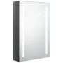 Armario de baño con espejo LED gris brillante 50x13x70 cm de vidaXL, Tocadores de baño - Ref: Foro24-326498, Precio: 111,44 €...