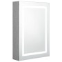 Armario de baño con espejo y LED gris hormigón 50x13x70 cm de vidaXL, Tocadores de baño - Ref: Foro24-326488, Precio: 122,03 ...