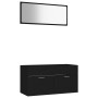 Juego de muebles de baño 2 pzas madera contrachapada negro de vidaXL, Muebles de baño - Ref: Foro24-804801, Precio: 89,70 €, ...