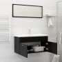 Juego de muebles de baño 2 pzas madera contrachapada negro de vidaXL, Muebles de baño - Ref: Foro24-804801, Precio: 89,70 €, ...