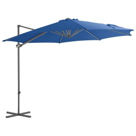 Cantilever parasol with sky blue steel pole 300 cm by vidaXL, Umbrellas - Ref: Foro24-46999, Price: 94,51 €, Discount: %