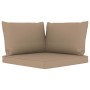 9-piece garden furniture set with taupe gray cushions by vidaXL, Garden sets - Ref: Foro24-3067556, Price: 611,70 €, Discount: %