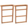 2 solid teak wood towel racks by vidaXL, Towel racks - Ref: Foro24-325278, Price: 73,50 €, Discount: %