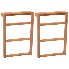 2 solid teak wood towel racks by vidaXL, Towel racks - Ref: Foro24-325278, Price: 76,86 €, Discount: %