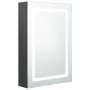 Armario de baño con espejo y LED gris 50x13x70 cm de vidaXL, Tocadores de baño - Ref: Foro24-326490, Precio: 129,99 €, Descue...