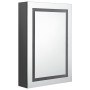 Armario de baño con espejo y LED gris 50x13x70 cm de vidaXL, Tocadores de baño - Ref: Foro24-326490, Precio: 123,49 €, Descue...