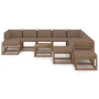 Juego de muebles de jardín 12 piezas con cojines gris taupe de vidaXL, Conjuntos de jardín - Ref: Foro24-3067592, Precio: 764...