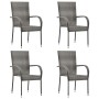 Juego de comedor para jardín 5 piezas gris de vidaXL, Conjuntos de jardín - Ref: Foro24-3067785, Precio: 321,40 €, Descuento: %