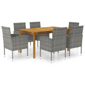 Gray 7-Piece Garden Dining Set by vidaXL, Garden sets - Ref: Foro24-3067836, Price: 517,96 €, Discount: %