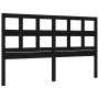 Estructura de cama con cabecero madera maciza negro 160x200 cm de vidaXL, Camas y somieres - Ref: Foro24-3194845, Precio: 157...