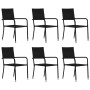 7-Piece Black Garden Dining Set by vidaXL, Garden sets - Ref: Foro24-3067922, Price: 363,68 €, Discount: %