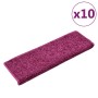 Alfombrillas de escalera 10 unidades violeta 65x21x4 cm de vidaXL, Alfombrillas para escalones - Ref: Foro24-149825, Precio: ...