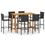 Gartenbar-Set 7-teilig schwarz von vidaXL, Gartensets - Ref: Foro24-3067972, Preis: 528,37 €, Rabatt: %