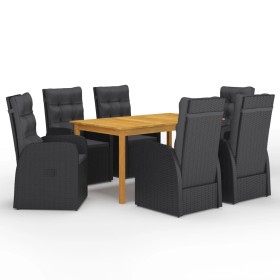 7-Piece Black Garden Dining Set by vidaXL, Garden sets - Ref: Foro24-3067813, Price: 1,00 €, Discount: %