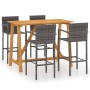 Garden bar set 5 pieces gray by vidaXL, Garden sets - Ref: Foro24-3067970, Price: 370,65 €, Discount: %