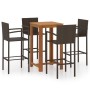 Brown 5-piece garden bar set by vidaXL, Garden sets - Ref: Foro24-3067987, Price: 353,99 €, Discount: %