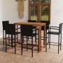 Garden bar set 7 pieces black by vidaXL, Garden sets - Ref: Foro24-3068004, Price: 534,99 €, Discount: %