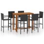 Garden bar set 7 pieces black by vidaXL, Garden sets - Ref: Foro24-3068004, Price: 534,99 €, Discount: %