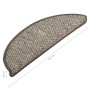 Self-adhesive sisal stair mat 15 pcs silver 56x17x3 cm by vidaXL, Stair mats - Ref: Foro24-326860, Price: 82,99 €, Discount: %