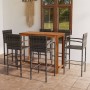 Garden bar set 7 pieces gray by vidaXL, Garden sets - Ref: Foro24-3068005, Price: 523,99 €, Discount: %