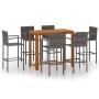 Garden bar set 7 pieces gray by vidaXL, Garden sets - Ref: Foro24-3068005, Price: 523,99 €, Discount: %