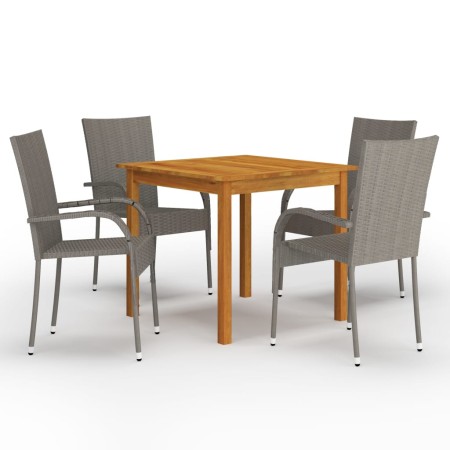 5-piece gray garden dining set by vidaXL, Garden sets - Ref: Foro24-3067694, Price: 296,98 €, Discount: %