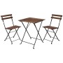 ProGarden Bistro Tisch und Stühle 3 Stück schwarz von ProGarden, Gartensets - Ref: Foro24-436226, Preis: 112,46 €, Rabatt: %