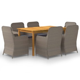 Garden dining set 7 pieces brown by vidaXL, Garden sets - Ref: Foro24-3067821, Price: 955,23 €, Discount: %