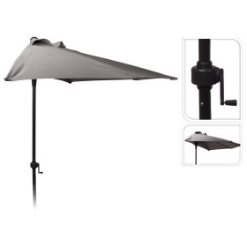 ProGarden Charcoal semicircular parasol 250 cm by ProGarden, Umbrellas - Ref: Foro24-436208, Price: 51,64 €, Discount: %