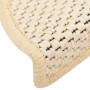 Selbstklebende Sisal-Stufenmatte 15 Stück creme 56x17x3 cm von vidaXL, Treppenmatten - Ref: Foro24-326869, Preis: 82,61 €, Ra...