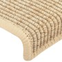 Selbstklebende Sisal-Stufenmatte 15 Stück beige 65x21x4 cm von vidaXL, Treppenmatten - Ref: Foro24-326909, Preis: 120,50 €, R...