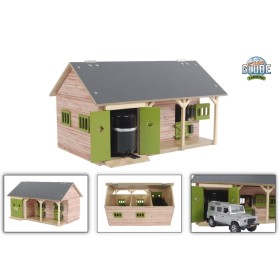 Kids Globe Horse stable with 2 boxes and storage 1:32 natural by Kids Globe, Children's parks - Ref: Foro24-436454, Price: 33...