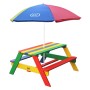 AXI Nick Kids Picnic Table with Rainbow Umbrella by AXI, Garden tables - Ref: Foro24-441652, Price: 109,49 €, Discount: %