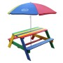 AXI Nick Kids Picnic Table with Rainbow Umbrella by AXI, Garden tables - Ref: Foro24-441652, Price: 109,49 €, Discount: %