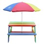 AXI Nick Kids Picnic Table with Rainbow Umbrella by AXI, Garden tables - Ref: Foro24-441652, Price: 109,49 €, Discount: %