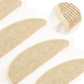 Self-adhesive stair mat 15 pcs light beige 56x17x3 cm by vidaXL, Stair mats - Ref: Foro24-326897, Price: 81,99 €, Discount: %