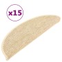 Self-adhesive stair mat 15 pcs light beige 56x17x3 cm by vidaXL, Stair mats - Ref: Foro24-326897, Price: 81,99 €, Discount: %