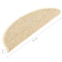 Alfombrilla autoadhesiva escalera 15 uds beige claro 56x17x3 cm de vidaXL, Alfombrillas para escalones - Ref: Foro24-326897, ...