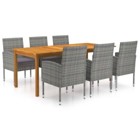 Gray 7-Piece Garden Dining Set by vidaXL, Garden sets - Ref: Foro24-3067927, Price: 574,01 €, Discount: %