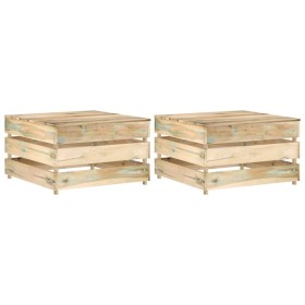 Garden pallet tables 2 pcs impregnated pine wood by vidaXL, Modular outdoor sofas - Ref: Foro24-316203, Price: 50,99 €, Disco...