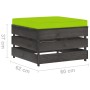 3-piece garden furniture with gray impregnated wood cushions by vidaXL, Garden sets - Ref: Foro24-3068191, Price: 237,99 €, D...