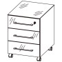 Germania File with wheels Gw-Monteria repro Navarra oak and white by Germania, Filing cabinets - Ref: Foro24-436483, Price: 1...